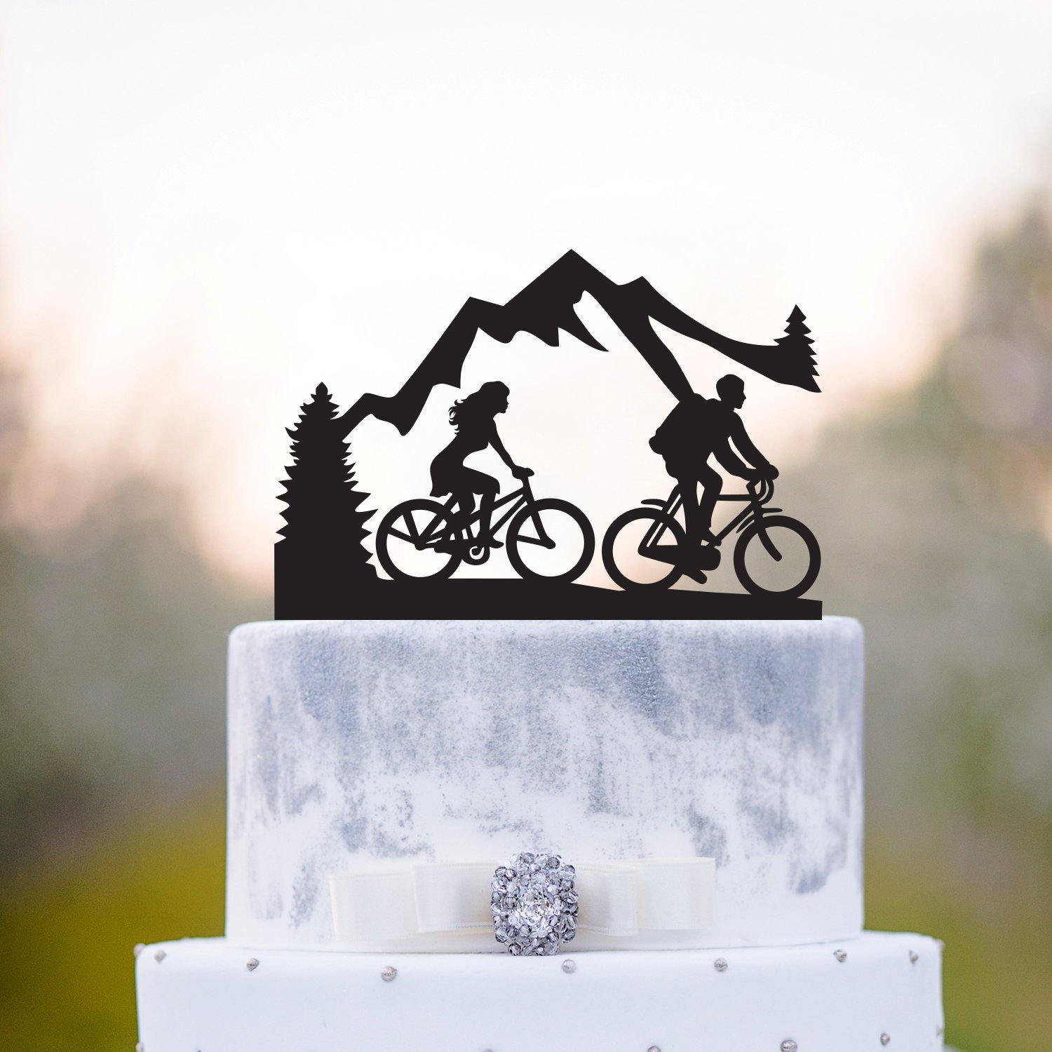 Bicycle wedding cake topperbicycle lovers cake Etsy