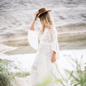 ELOPEMENT WEDDING DRESS, Boho Wedding Dress The "Sweet Embrace Dress", Bohemian Dress, Handmade Wedding Gown, Maternity Dress, Bridal Gown