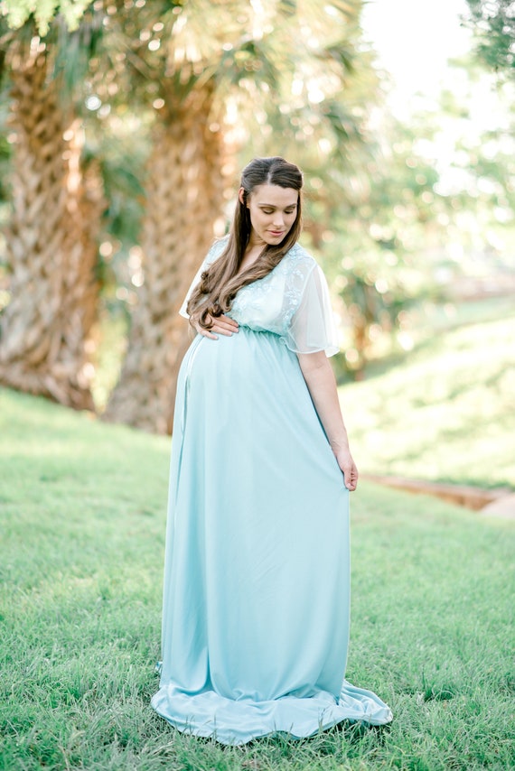 AQUA MATERNITY ROBE for Maternity Photo ...