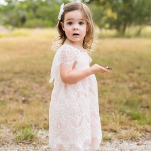HEIRLOOM LACE DRESSES, &quot;Rose&quot;  18M-4T Girls dresses, Boho Girls dress, Vintage Girls Clothing, birthday dress, family photos, Free Shipping