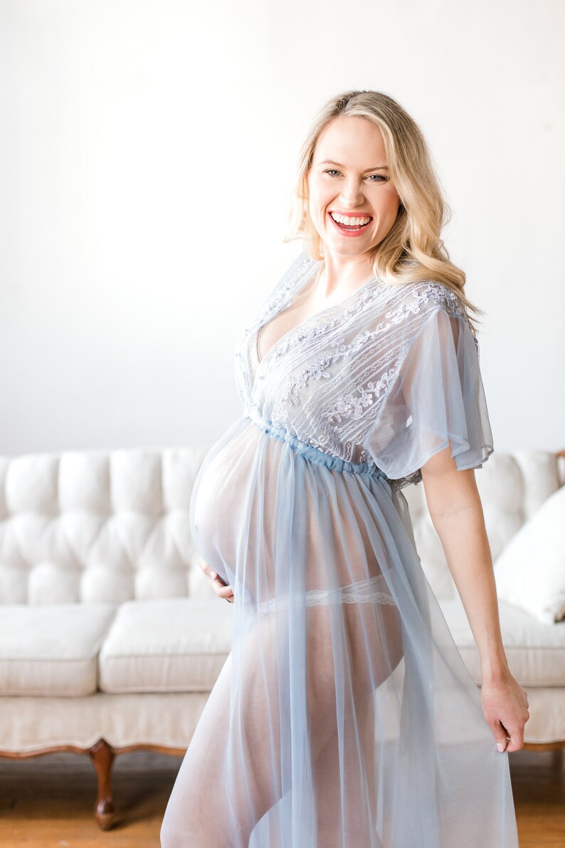 angel maternity robe set