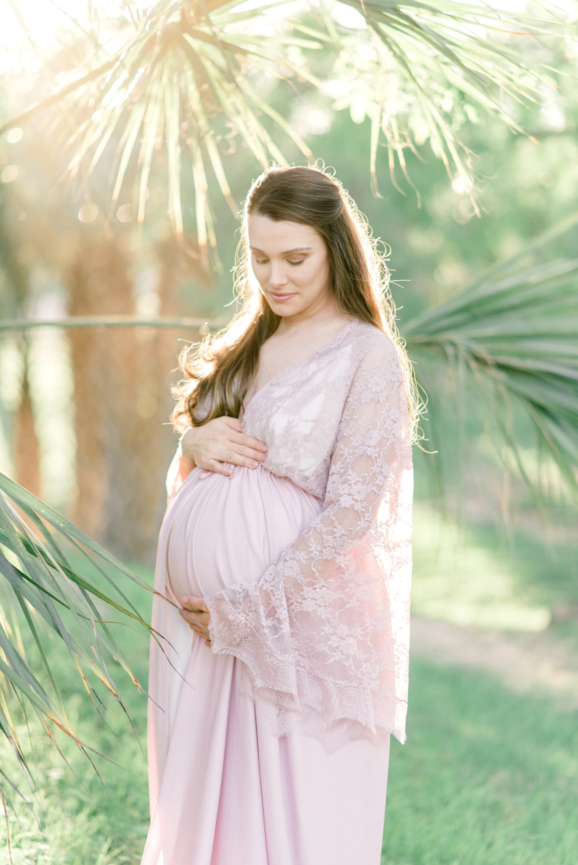 EYELASH LACE MATERNITY robe for maternity photo shoot