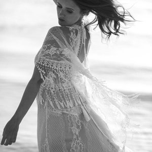 Boho Wedding Dress, The Let's Be Love Dress, Elopement Dress, Handmade Wedding Gown, Maternity Dress, Lace Bridal Gown, Beach Bridal dress