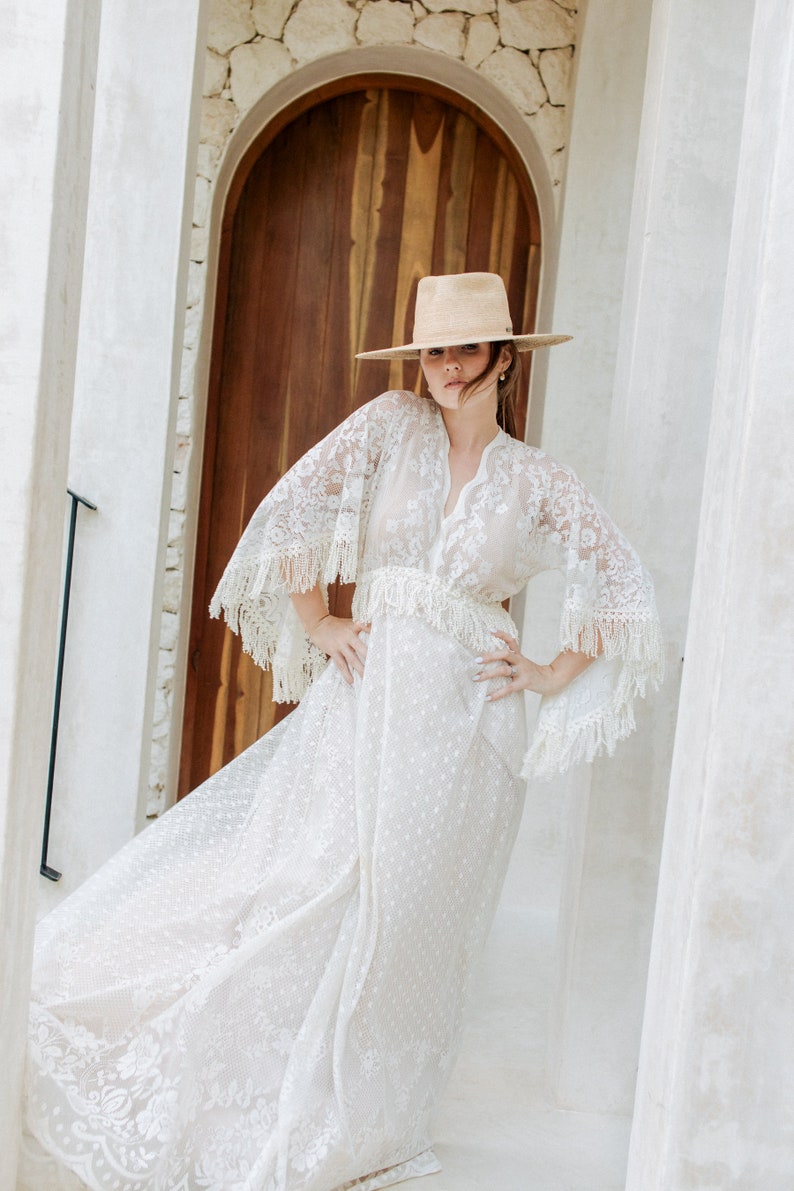 Boho Wedding Dress Elopement Dress the amara Etsy