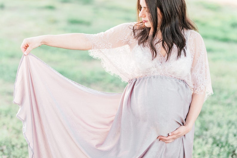 SATIN MATERNITY ROBE for maternity photo shoot boudoir photo Etsy