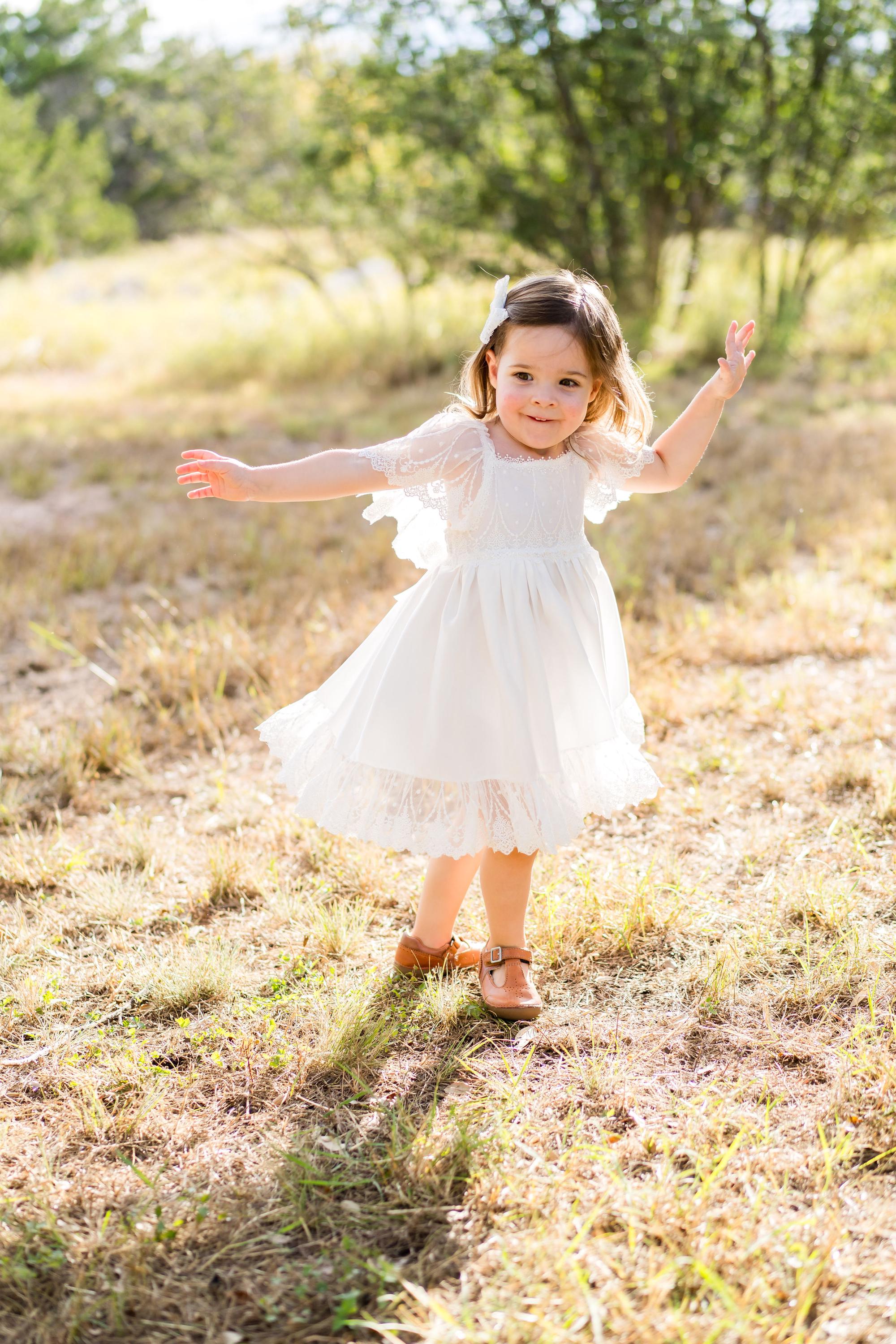 Handmade Embroidered Lace Flower Girl Dress: Vintage Style Satin