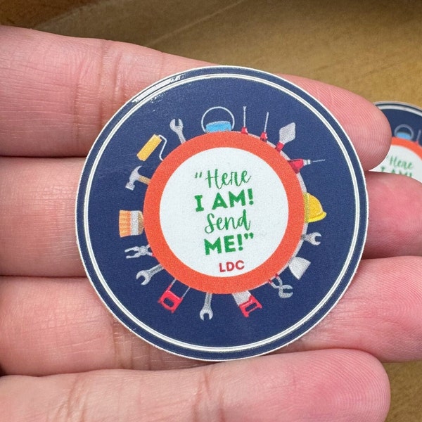 LDC Gifts Stickers "Here I am Send Me" Hard Hat Stickers