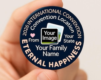 2026 Eternal Happiness International Convention JW Gifts Personalized Pins and Buttons