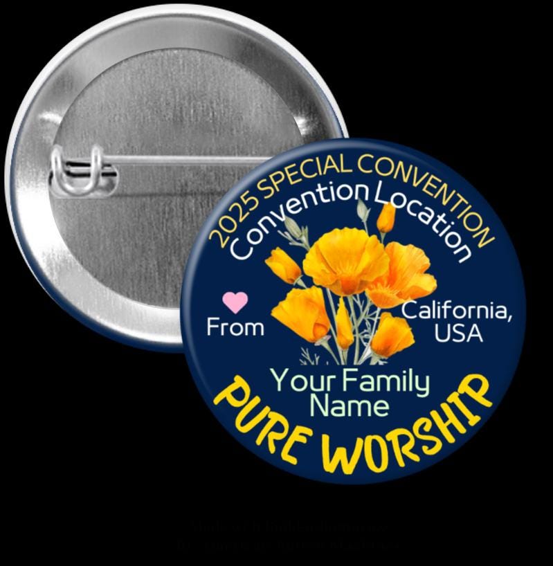 2025 Pure Worship Special Convention California Yellow Poppy Flower Free Personalization Free Translation