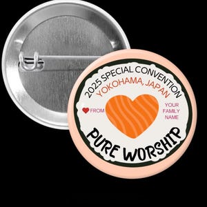 Convención especial Pure Worship 2025 Yokohama o Kobe, Japón Corazón de sushi con flores de cerezo Traducción gratuita y personalización gratuita