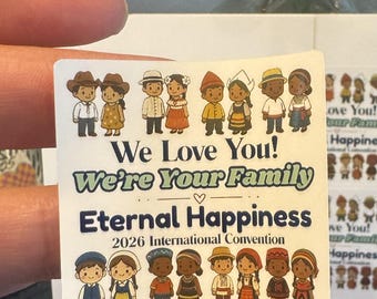 2026 Aufkleber Ewiges Glück Wir Lieben Dich Wir sind Deine Familie International Convention