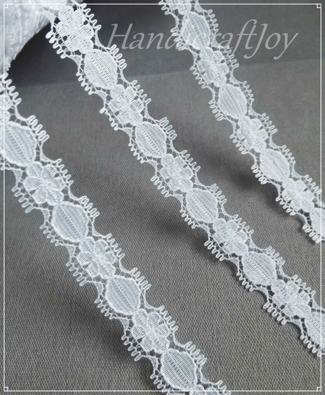 NARROW 10-20mm LACE RIBBON TRIM White Bridal Shabby Chic Cards