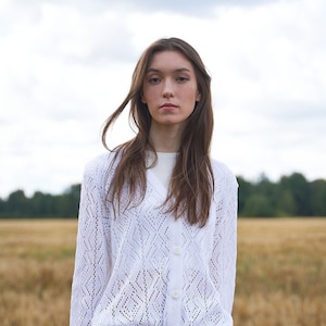 Bio-Baumwoll-Strickjacke, Sommer-Strickjacke, Strickjacke für Frauen