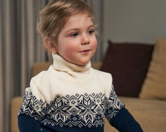 Kid's Merino Wool Sweater, Soft Jumper For Kids