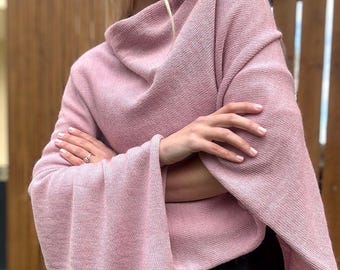Poncho van alpacawol: multifunctionele cape, gemaakt in Estland