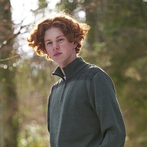 Merino Wool Knitted Zipper Cardigan - Estonian Design All-Season Sweater