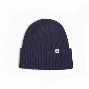 Knitted Hat, Wool Hat, Winter beanie Dark Blue