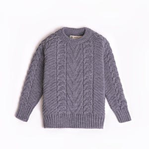 Geflochtener Pullover aus Wolle, gestrickter weißer Pullover für Kinder