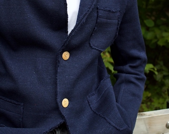 Blazer homme lin et coton : cardigan d'été élégant