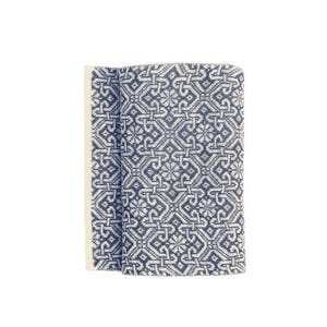 Bufanda de jacquard de lino y algodón: chal nórdico de punto estonio Light Blue