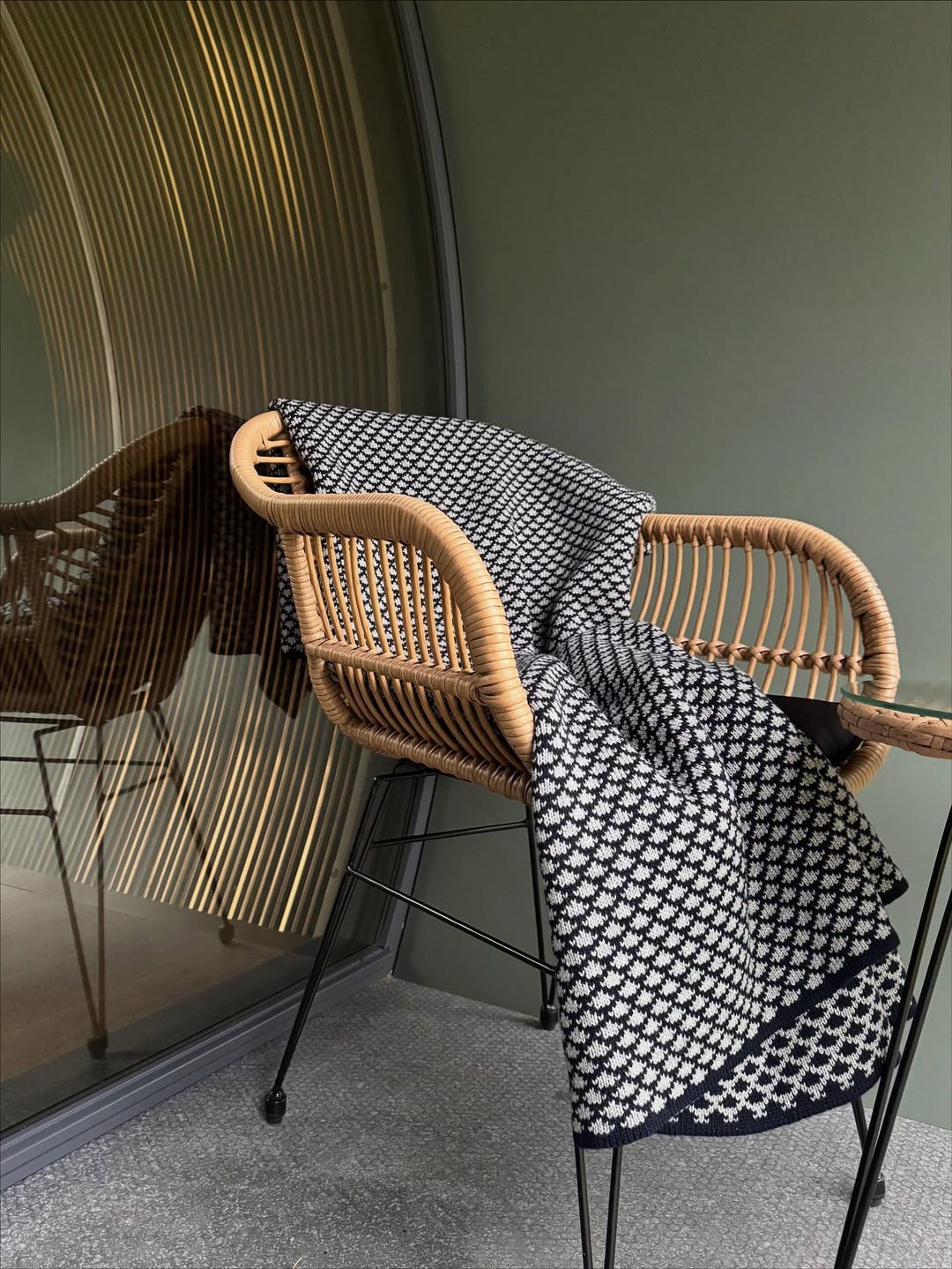 100%ウールブランケット：スカンジナビア風ニットスロー - Etsy 日本