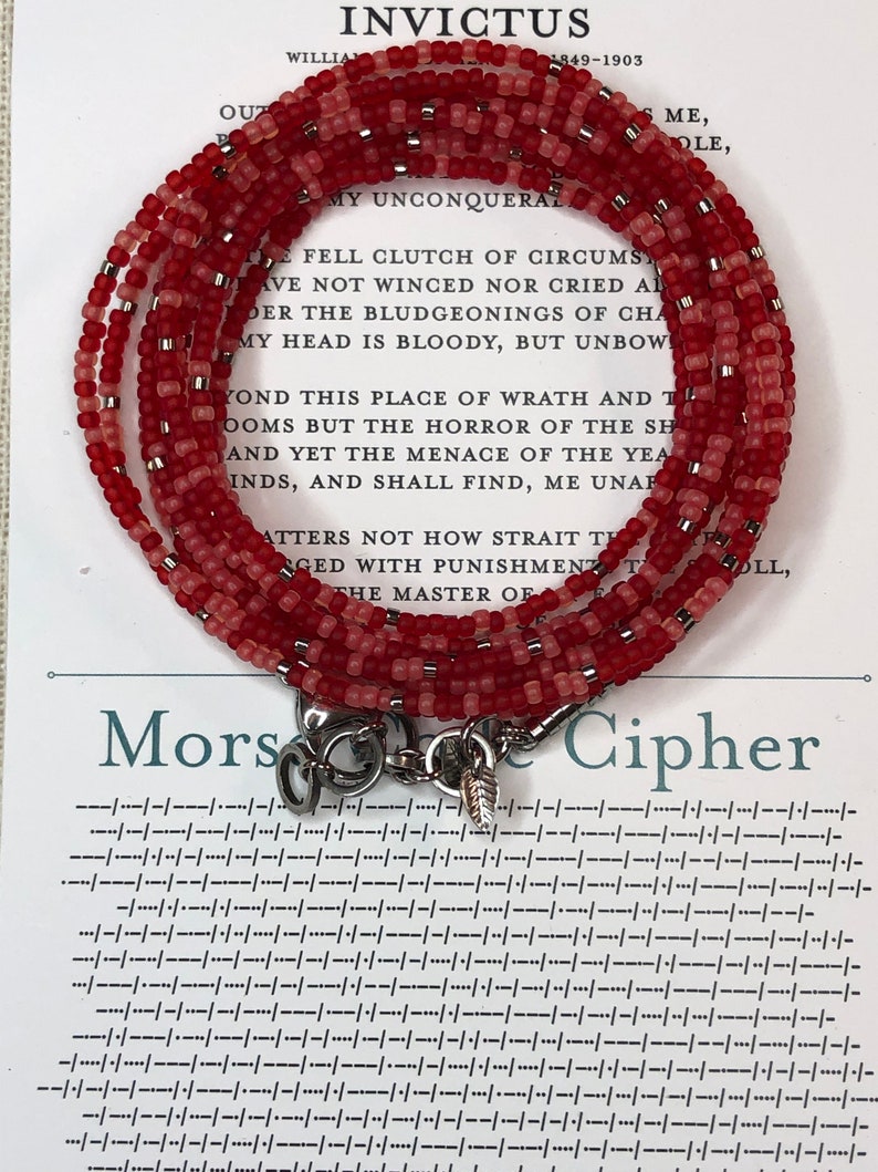 Invictus by William Henley Morse Code Multiwrap Bracelet Etsy