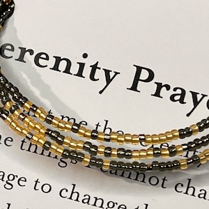 Serenity Prayer Morse Code Wrap Bracelet Purdue Colors