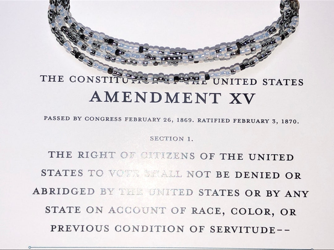 Amendment Xv Example Amendment XV Constitution Morse Code Wrap Bracelet/necklace - Etsy