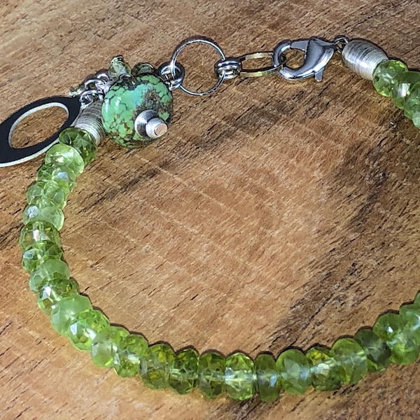 Peridot and Turquoise Bracelet