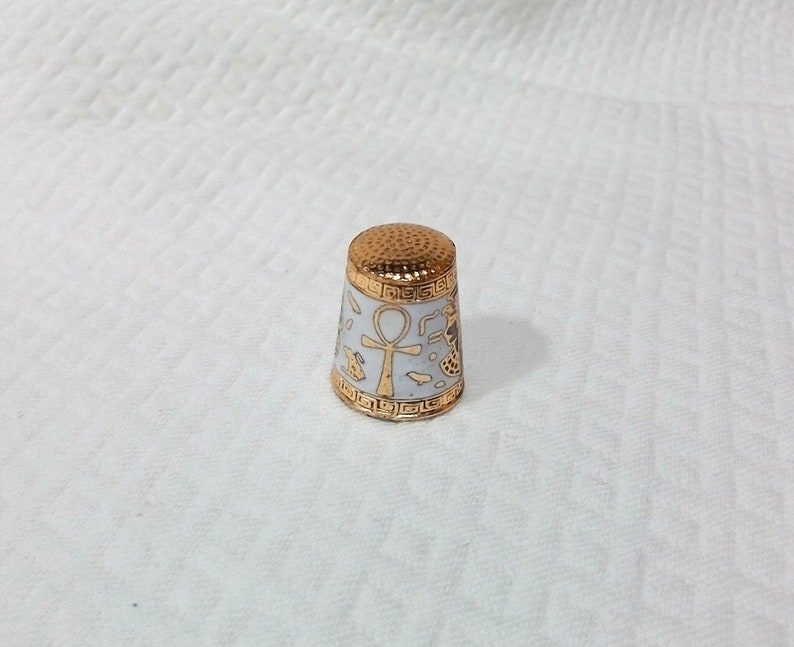 Vintage thimble sewing thimble metal thimble gifts for quilters egyptian decor great grandma gift retro vintage mature
