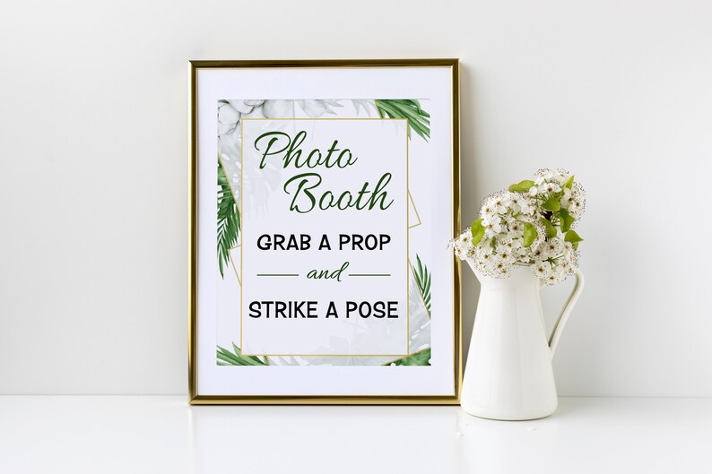 Tropical Wedding Photobooth Sign-Tropical Wedding Sign Template-Tropical Sign-Wedding Signs-Beach Wedding Signage-Digital Download-TG100