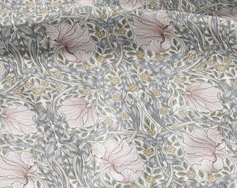 William Morris Pimpernel 100% LINEN Art and Crafts Fabric - Victorian flax fabric - British historical pattern 3227