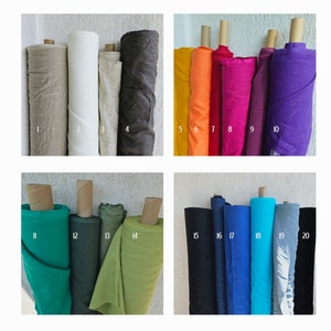 May include: Twenty rolls of fabric in various colours, including white, black, orange, red, purple, green, blue, and grey. The fabric is rolled up and displayed against a white background.