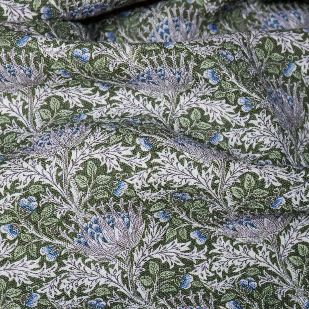 William Morris Artichoke 100% LINEN Art and Crafts Fabric