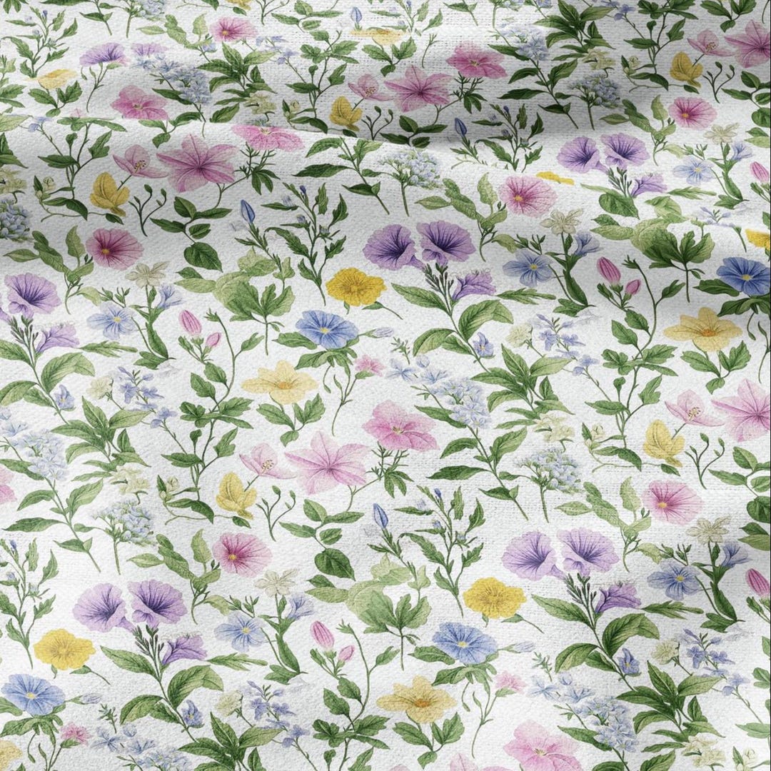 Pattern Linen Material 100% LINEN Fabric With Colorful Flower Pattern - Linen Fabric for ...