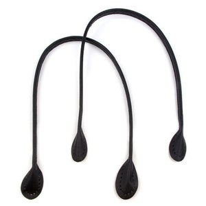leather handles for bag 25 inch a pair BLACK purse strap purse handle PAIR of 65cm x 1.4cm leather handles sew on purse handles for bag