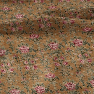 100% LINEN Fabric Regency yellow - french floral linen Fabric by the Yard LithuanianLinen for upholstery dressmaking curtains home textile