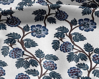 100% Leinen Stoff Streifen Blaudruck - Vintage Getreidesack Geometrisch - Historisches Muster Polsterstoff Gewandung 3430