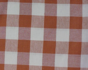 Tissu 100 % lin, 140 g/m², poids moyen, dense, damier Vichy blanc LIN pour décoration de nappe, textile de maison