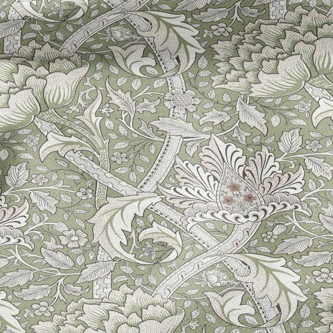 William Morris Windrush Green Print on 100% LINEN - Victorian Art ...