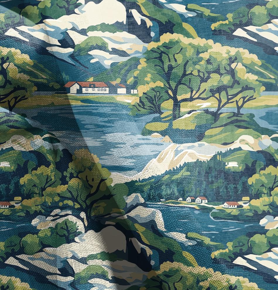 Swedish Retro Fabric - Etsy UK