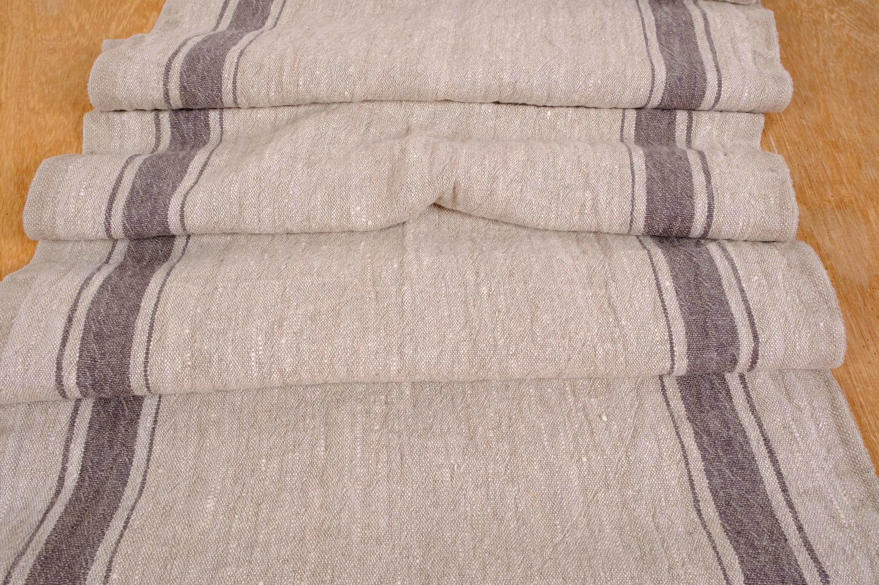 MARC OLIVER Leinenservietten Aus Französischem Flachs, 4er-Set Stonewashed Blau/grau – Waschbar, Bügelfrei