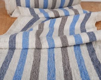 100% Leinenstoff mehrfarbig - Grain Sack Fabric French Country - Cottage Farmhouse Style ULTRA SCHWER Inlett Streifen Leinenstoff
