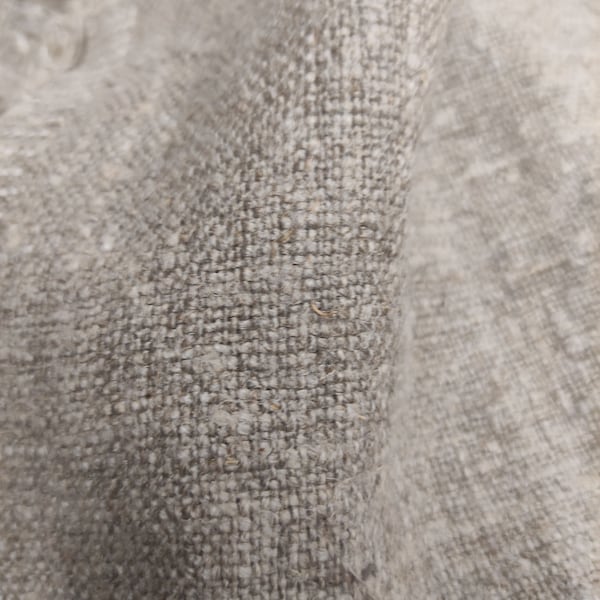 Linen fabric - extra heavy - natural Lithuanian linen - washed