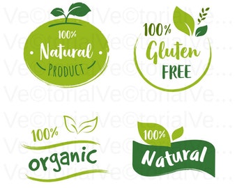 Organic Food Vector Etsy