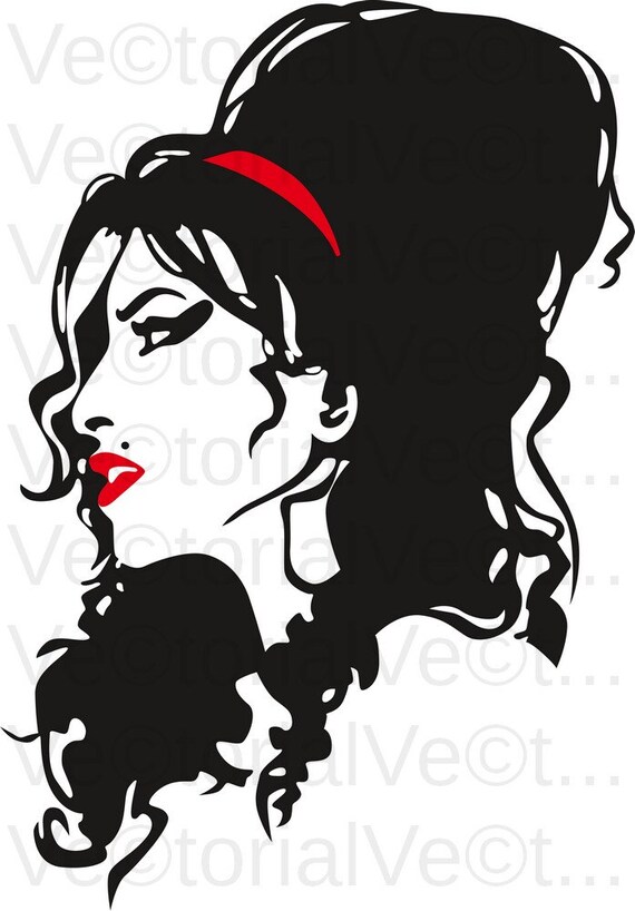 Svg Cut Amy Winehouse Clipart Etsy