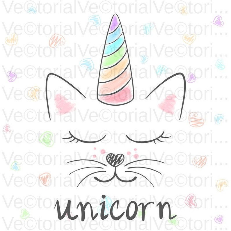 How To Draw A Unicorn Cat Step By Step