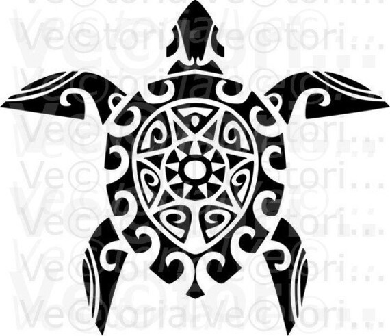 Svg Cut Tribal Turtle Sea Tattoo Etsy