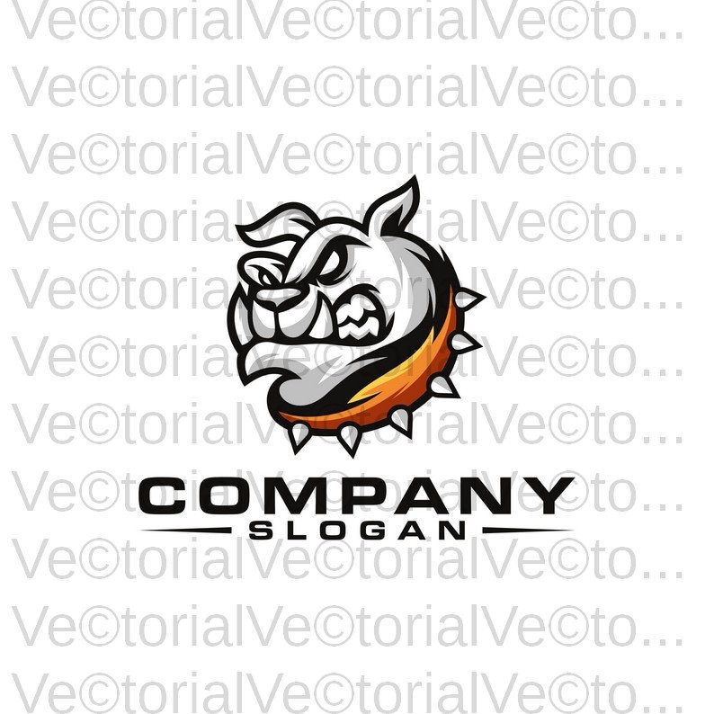 Svg Eps Dxf Pdf Png Jpeg Bulldog Logo Design Vector Etsy