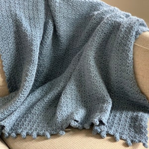 Eyelet Throw Crochet Pattern - Easy Crochet Blanket Pattern- Crochet Afghan Pattern- PDF - Instant Digital Download